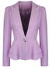Casual Office Peplum Notch Lapel Single Button Solid Blazer