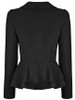 Casual Office Peplum Notch Lapel Single Button Solid Blazer
