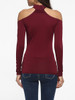 Halter Off Shoulder Dacron Plain Long-sleeve-t-shirt