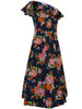 Casual Flounce Off Shoulder Floral Printed Skater Dress