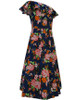 Casual Flounce Off Shoulder Floral Printed Skater Dress