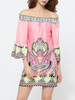 Casual Bohemian Charming Off Shoulder Shift Dress