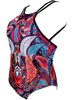 Spaghetti Strap X-Back Printed One Piece