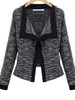 Lapel Contrast Trim Blazer