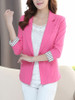 Casual Notch Lapel Single Button Stripe Cuff Blazer