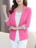 Casual Notch Lapel Single Button Stripe Cuff Blazer