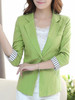 Casual Notch Lapel Single Button Stripe Cuff Blazer