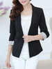 Casual Notch Lapel Single Button Stripe Cuff Blazer
