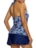 Casual Printed Halter Backless Plus Size Swimwear