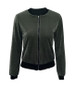 Casual Band Collar Velvet Plain Bomber Plus Size Jacket