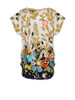 Casual Floral Leaf Printed Round Neck Plus Size T-Shirt