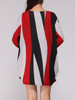 Casual Color Block Vertical Striped Round Neck Plus Size T-Shirt