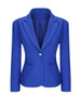 Casual Single Button Notch Lapel Plain Plus Size Puff Sleeve Plus Size Blazer
