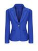 Casual Single Button Notch Lapel Plain Plus Size Puff Sleeve Plus Size Blazer