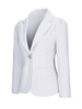 Casual Single Button Notch Lapel Plain Plus Size Puff Sleeve Plus Size Blazer