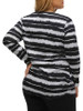 Casual Basic Round Neck Striped Plus Size T-Shirt