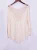 Casual Fabulous Designed Round Neck Patchwork Hollow Out Plain Plus Size Blouse