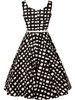 Casual Boat Neck Belt Plaid Sleeveless Skater Dress