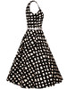 Casual Boat Neck Belt Plaid Sleeveless Skater Dress