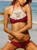Casual Boho Ladies Lace Halter Bikini Set