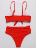 Sexy Solid Bowknot Bikinis Swimwear
