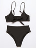 Sexy Solid Bowknot Bikinis Swimwear