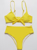 Sexy Solid Bowknot Bikinis Swimwear