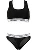 Casual Round Neck Racerback Letters Sport Swimwear