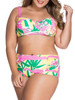Casual Nifty Color Block Printed Plus Size Bikini