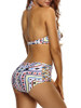 Casual Halter Hollow Out Printed Swimwear