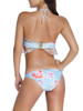 Casual Halter Cutout Flounce Printed Push Up Swimwear