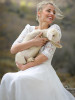 Classical White Lace V-Neck Half Sleeve Maxi Dress