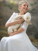 Classical White Lace V-Neck Half Sleeve Maxi Dress