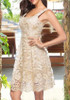 Apricot Embroidery Lace Pleated Shoulder-Straps Tutu Homecoming Party Sweet Cute Midi Dress Apricot Embroidery Lace Pleated Shoulder-Straps Tutu Homecoming Party Sweet Cute Midi Dress