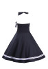 Black Plain Ruffle Bow Sleeveless Lace Up Fashion Slim Midi Dress