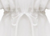 Casual White Patchwork Lace Drawstring Short Sleeve Dress