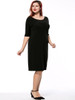 Casual Contrast Decorative Lace Round Neck Half Sleeve Plus Size Bodycon Dress