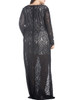 Lace Hollow Out Side Slit V-Neck Plus Size Evening Dress