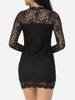 Casual V Neck Lace Hollow Out Lace Plain Bodycon-dress Casual V Neck Lace Hollow Out Lace Plain Bodycon-dress