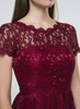 Casual Decorative Buttons Hollow Out Sexy Lace Skater Dress