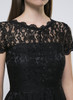 Casual Decorative Buttons Hollow Out Sexy Lace Skater Dress