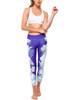 Floral&Feather Printed Sports Yoga Leggings Bottoms
