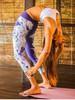 Floral&Feather Printed Sports Yoga Leggings Bottoms
