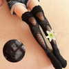 Black Patchwork Lace Elastic Waist Fashion Polyester Leggings