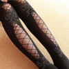 Black Patchwork Lace Elastic Waist Fashion Polyester Leggings