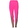 Rose Carmine Polka Dot Patchwork Grenadine Elastic Waist Long Leggings
