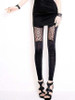 Casual Patchwork Leopard Hollow Out Legging