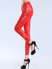 Casual Hot Patchwork Hollow Out Plain Mid-Rise Legging