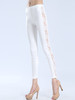 Casual Hot Patchwork Hollow Out Plain Mid-Rise Legging