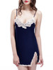 Casual Spaghetti Strap Backless Slit Nightgown